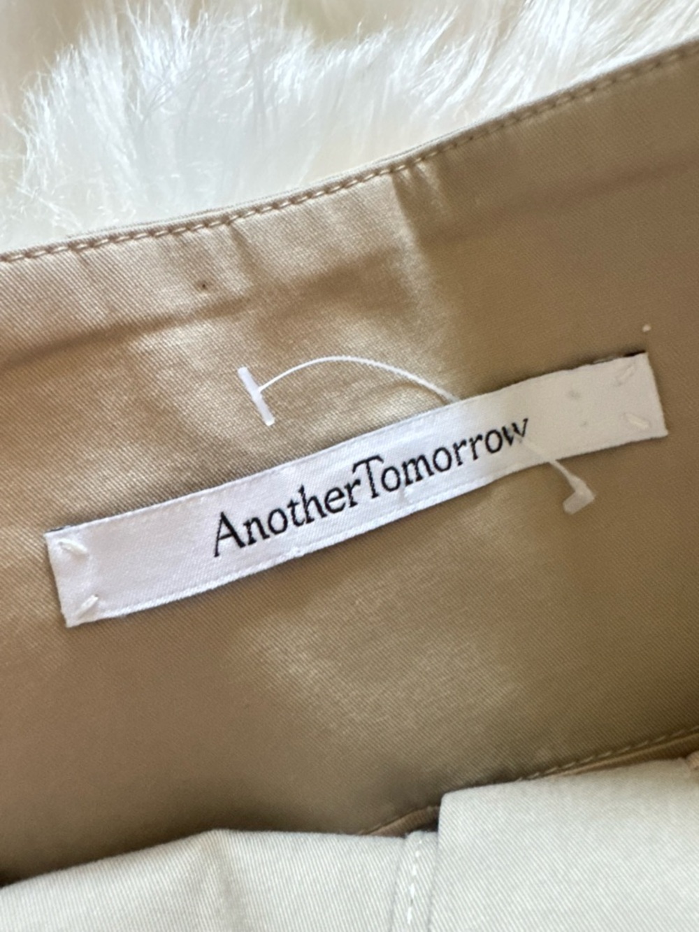 Another Tomorrow Drop-Waist Pleated Khaki Midi Skirt - Picture 9 of 13